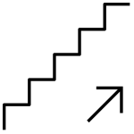 Stairs Up SVG Icon